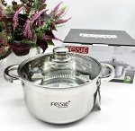 Кастрюля из нержавеющей стали с крышкой FESSLE диаметр 22 см (5,1 л)