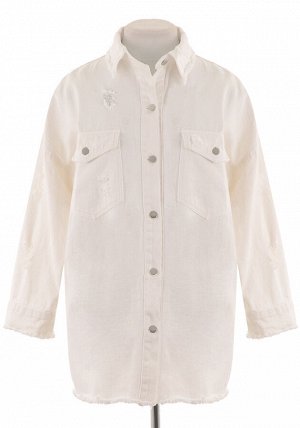 Джинсовый плащ-рубашка MR-640