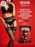 MINIMI ADRIANA 20 колготки женские с открытыми бедрами и имитацией чулок.