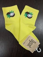 Носки женские с фруктами цвет Желтый (кокос)