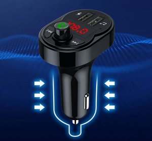 Автомобильное зарядное устройство + FM трансмиттер CAR X1 2USB, 5V/3.1A