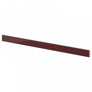 IKEA / KALLARP КАЛЛАРП Карниз декоративный закругленный, глянцевый темный красно-коричневый 221 см