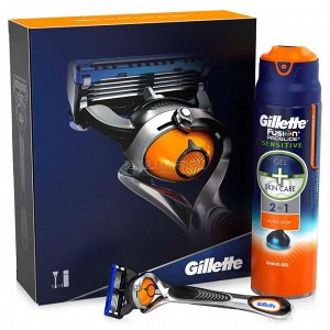 Подарочный набор GILLETTE Fusion ProShield Бритва1Кас+ProGlide Sens Гель д\бр ActiveSport170мл