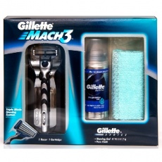 Gillette набор MACH3 (станок + мини Гель д/бр. 75мл + Полотенце) 10358