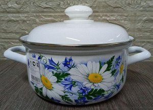 Кастрюля эм. 2,0л С1510АП2/4 Ромашковое поле