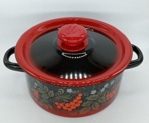 Кастрюля эм. 2,0л С1610.38 цил. красно-черн.