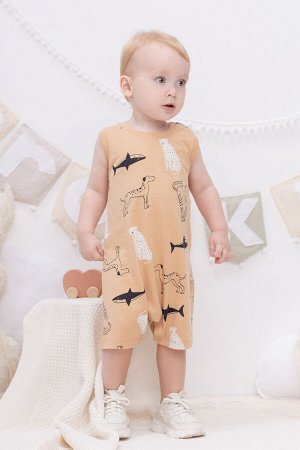 Полукомбинезон(Весна-Лето)+boys (итальянский песок, мир животных к382)