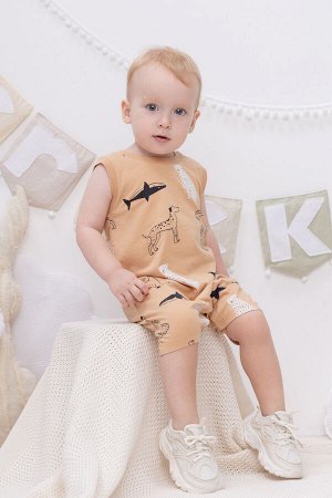 Полукомбинезон(Весна-Лето)+boys (итальянский песок, мир животных к382)