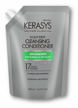 Кондиционер для волос Kerasys для лечения кожи головы освежающий 500мл запаска
