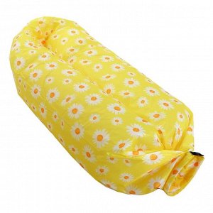Надувной мешок для отдыха «Ромашки» 220х80х65 см, желтый