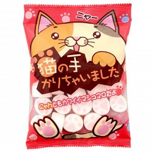 Маршмеллоу - зефир в виде кошачьих лапок YAOKIN 80 гр Японские сладости
