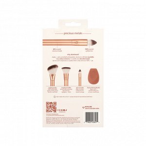 Набор кистей и спонж для макияжа EcoTools Precious Metals Face Blend + Sculpt Set