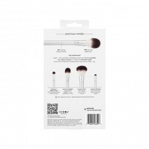 Набор кистей для макияжа EcoTools Precious Metals Cheek + Eye Highlight Set
