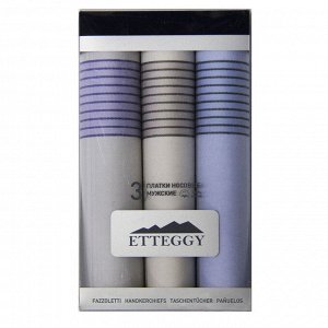 "Etteggy" Набор мужских носовых платков 3шт, 40х40см, P45430