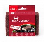 &quot;HomeQueen&quot; Губка для стеклокерамики и духовых шкафов 10х7х2,5см