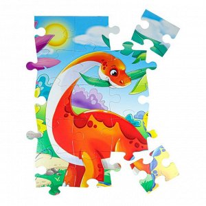 Напольные пазлы «Динозавры», гигант, 48 элементов, поле 98 x 66,5 см