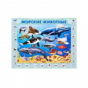 Пазл-рамка «Морские животные», 60 элементов