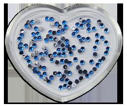 El Corazon Акриловые стразы для ногтей 200/5 SS4-голубой, круглый (D=1.5 mm)