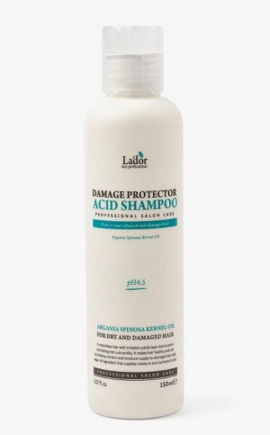 Профессиональный бесщелочной шампунь с коллагеном и аргановым маслом  Damaged Protector Acid Shampoo