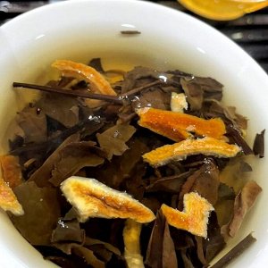 Китайский выдержанный белый чай Chenpi baicha, 100 г, 2018 г, Фудзянь, блин