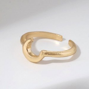 Кольцо "Полумесяц" минимал, цвет золото, безразмерное