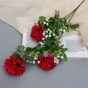 Цветы искусственные "Клевер гибридный" 7х61 см, бордовый