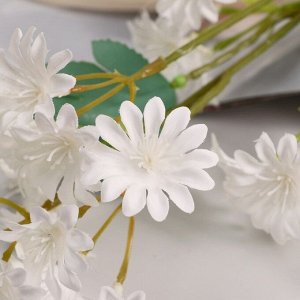 Цветы искусственные "Хризантема" премиум, 3,5х62 см, белый