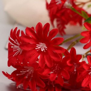 Цветы искусственные "Хризантема" премиум, 3,5х62 см, красный