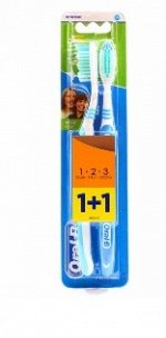 ORAL_B Зубная щетка 3-Effect Натуральная Свежесть 40 средняя 1+1шт бесплатно