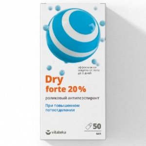 ВИТАТЕКА ДРАЙ ФОРТЕ БЕЗ СПИРТА РОЛИК ОТ ОБИЛЬНОГО ПОТООТДЕЛЕНИЯ 20% 50 МЛ