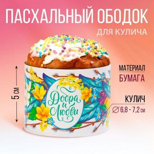 Ободок для кулича «Перья», 24 х 5 см