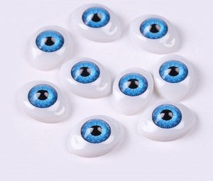 Глазки пластиковые плоские для кукол и игрушек, 14*10 мм, 1 пара