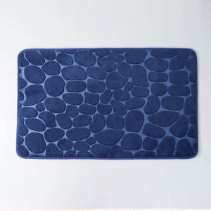 Коврик для дома с эффектом памяти SAVANNA Memory foam, 50?80 см, цвет тёмно-синий