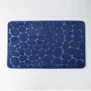Коврик для ванной и туалета SAVANNA Memory foam, 50x80 см, синий