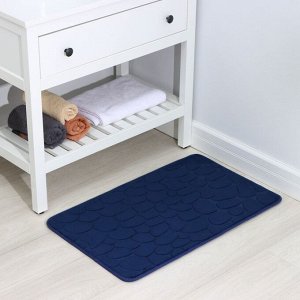 Коврик для ванной и туалета SAVANNA Memory foam, 50x80 см, синий