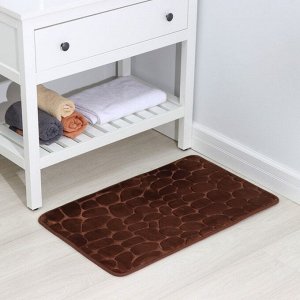 Коврик для ванной и туалета SAVANNA Memory foam, 50x80 см, коричневый