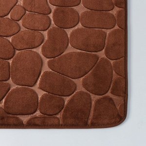 Коврик для ванной и туалета SAVANNA Memory foam, 50x80 см, коричневый