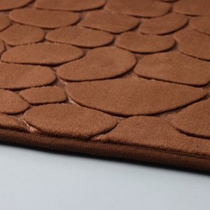 Коврик для ванной и туалета SAVANNA Memory foam, 50x80 см, коричневый