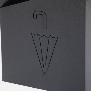 Подставка для зонтов "Линии" черная, 25,2х25,2х60см