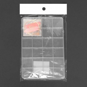 Органайзер для декора, 24 ячейки, 19 × 13 × 1,8 см, цвет прозрачный