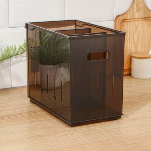Контейнер для хранения без крышки OPTIMA, 10.6 л, 16.8x30.5x24.2 см, коричневый