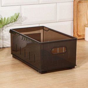 Контейнер для хранения без крышки Econova OPTIMA, 5 л, пластик, 16.8x30.5x12.9 см, коричневый