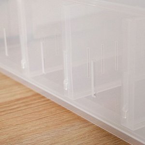 Контейнер для хранения без крышки Econova ROLLY, 11.5 л, пластик, 24.2x45x12.9 см, прозрачный