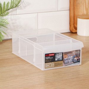 Контейнер для хранения без крышки ROLLY, 2,65 л, 15x26,6x8,7 см, прозрачный