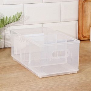 Контейнер для хранения без крышки Econova ROLLY, 5 л, пластик, 16.8x30.5x12.9 см, прозрачный