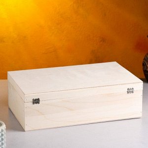 Подарочный ящик 3421.510.5 см деревянный, с закрывающейся крышкой, без покраски