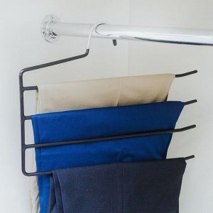 Плечики - вешалки для одежды многоуровневые Доляна, антискользящее покрытие, цвет МИКС