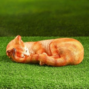 Садовая фигура "Кошка спящая свернувшаяся" 29х11см