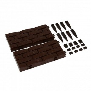 Грядка пластиковая, 4 секции, 45 x 45 x 20 см, шоколад