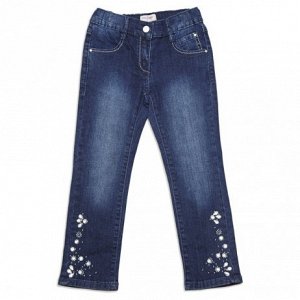 Темно-синие брюки джинсовые для девочки